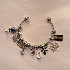 Sterling Silver Nine Charms Bracelet